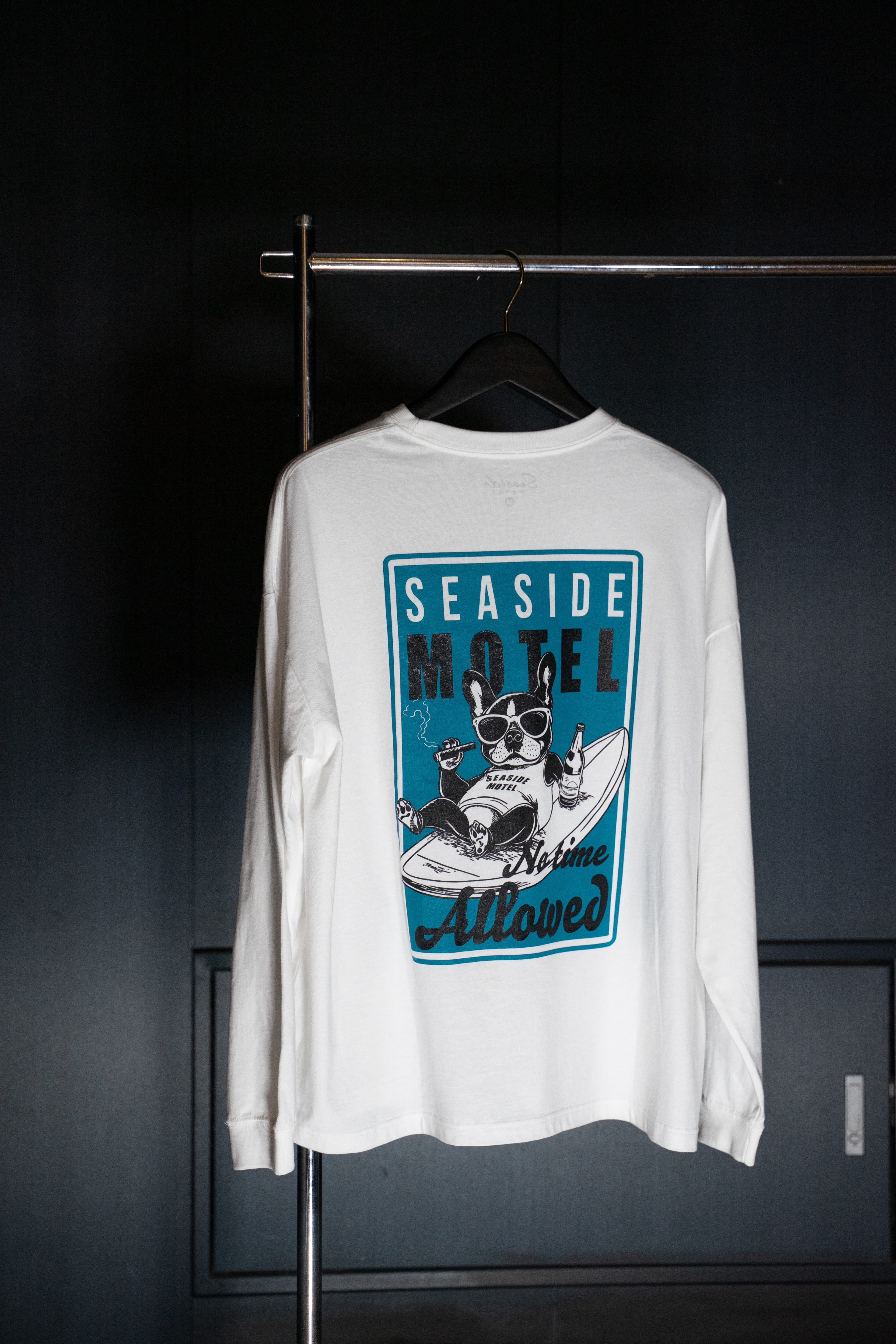 French Bulldog – Back – Long Sleeve T-Shirt – White